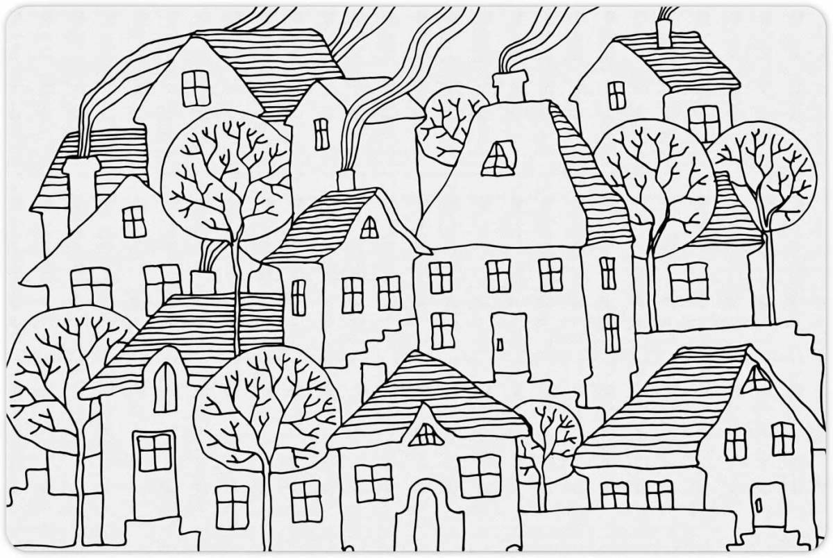 Magic city coloring book