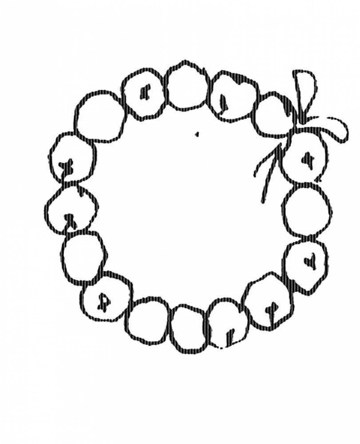 Shimmer beads coloring page