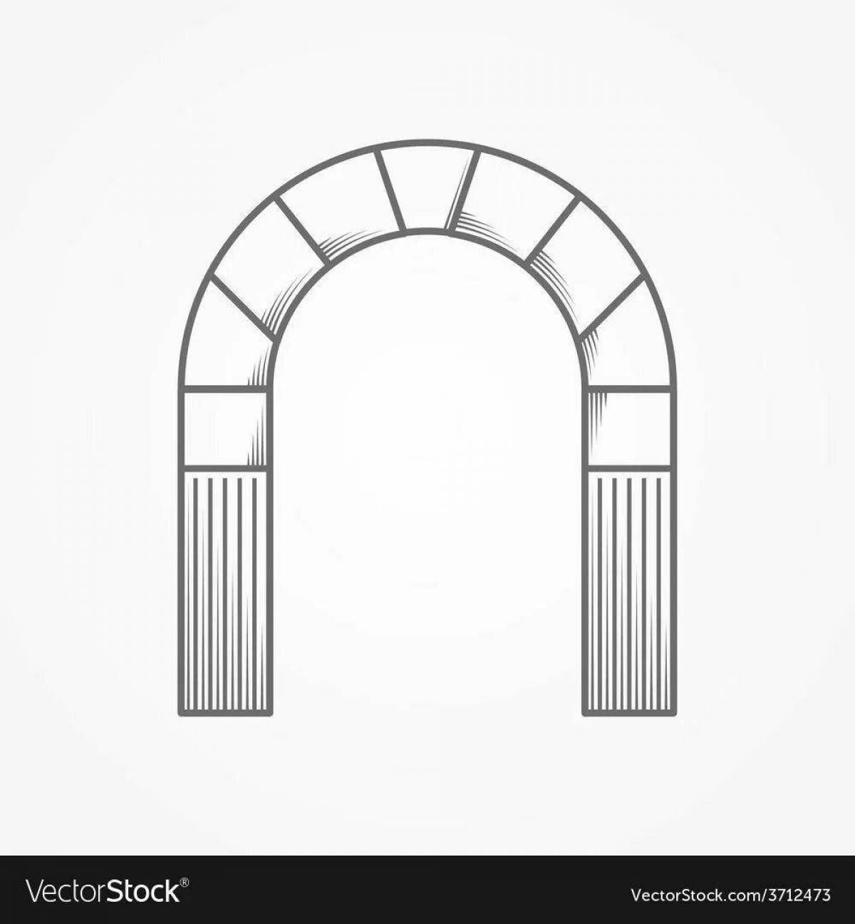 Arch luminous coloring page