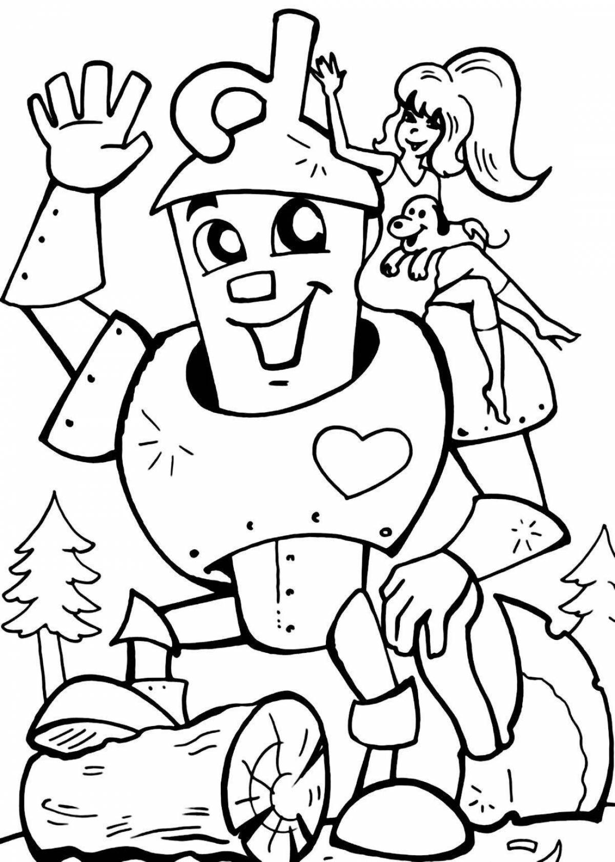 Live woodcutter coloring page