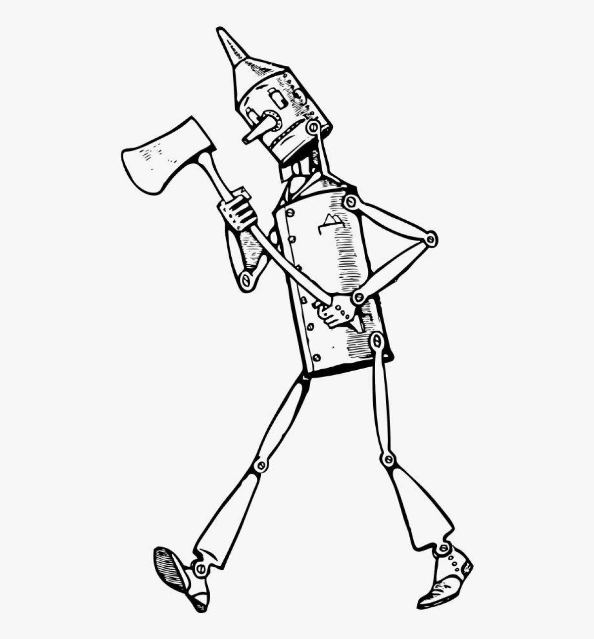 Animated lumberjack coloring page