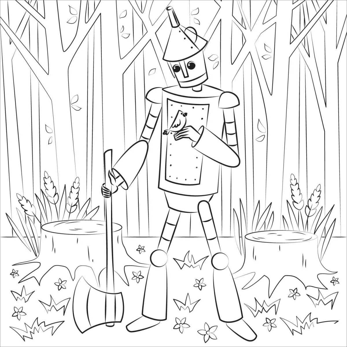 Coloring cute lumberjack