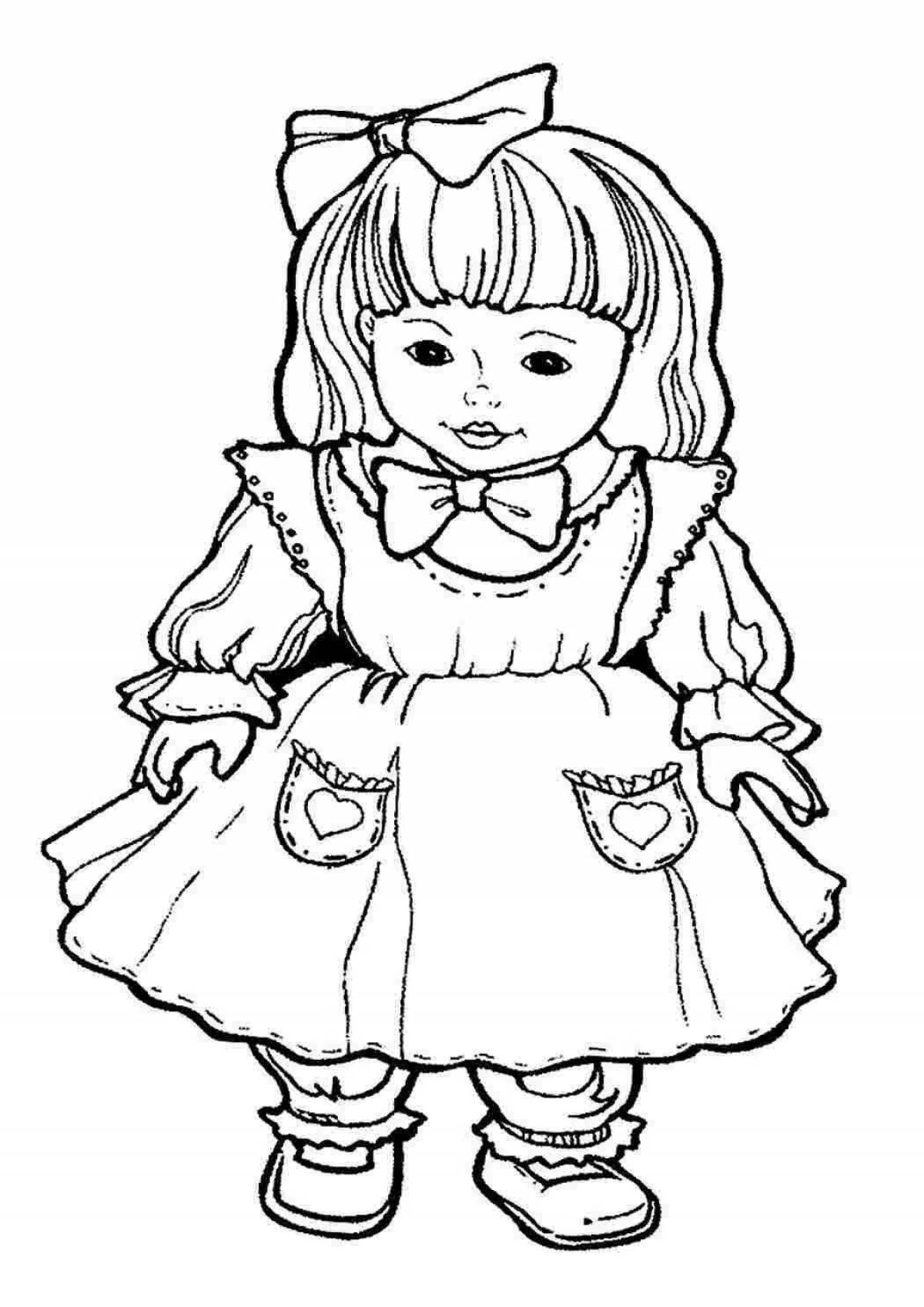 Coloring page magic doll