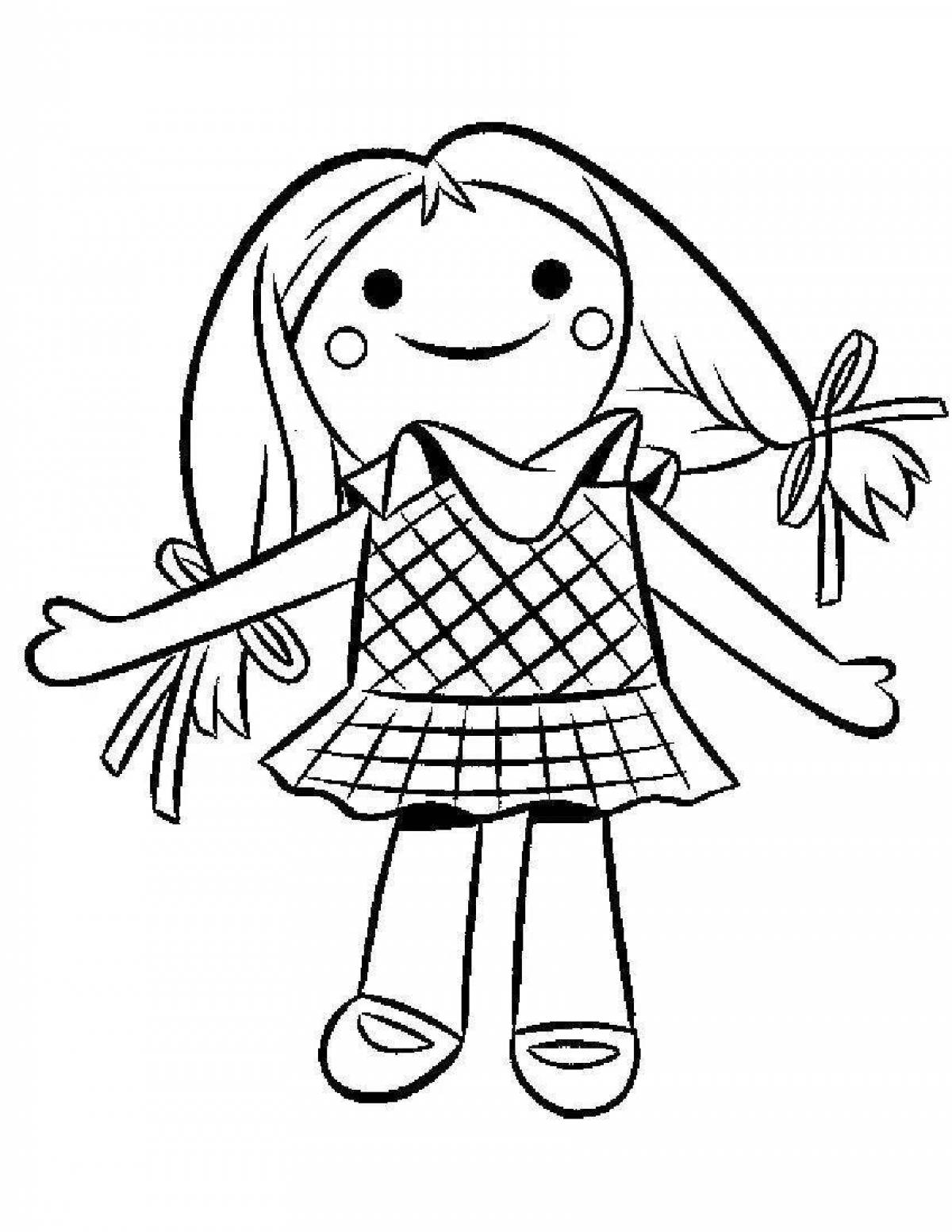 Coloring page nice dolly