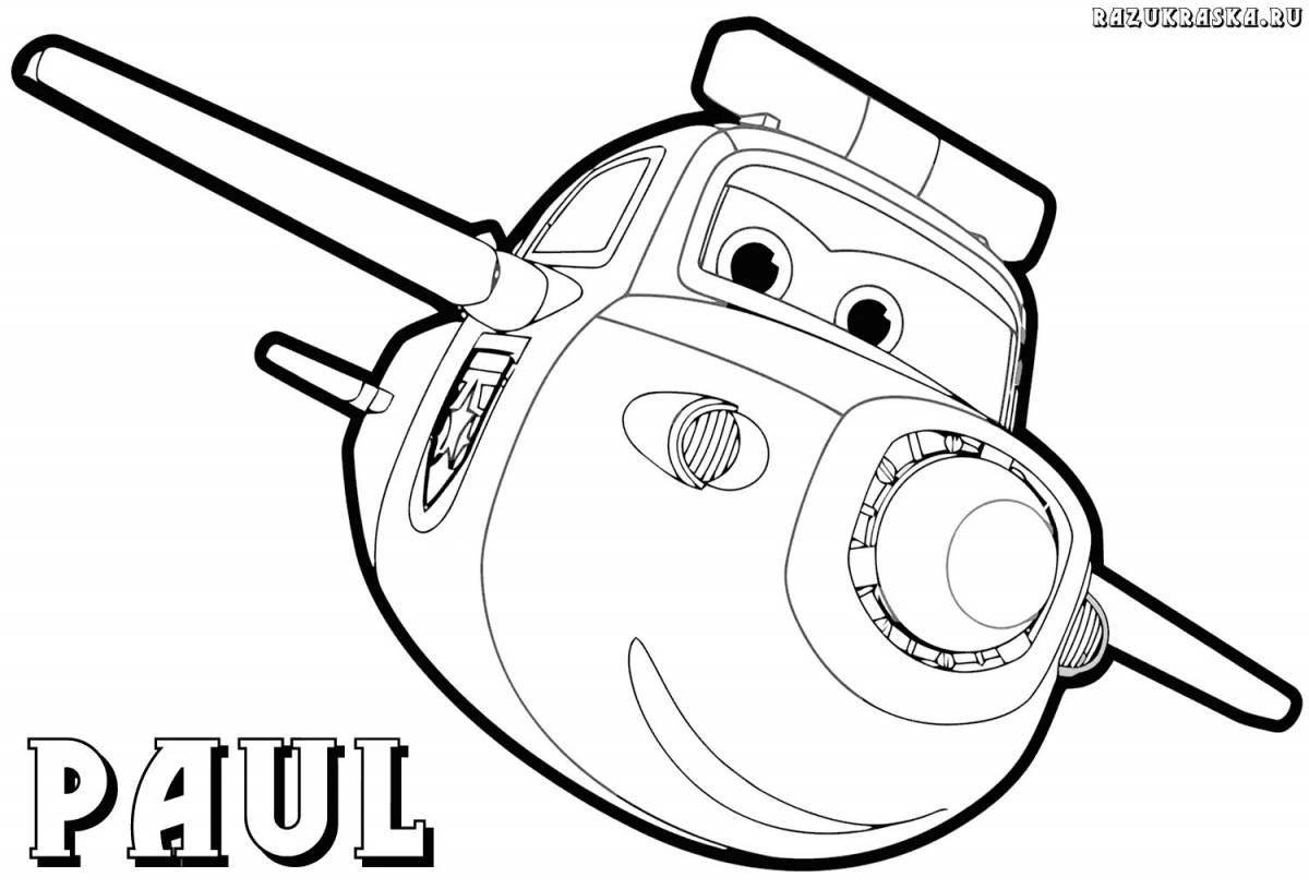 Dynamic superjet coloring page