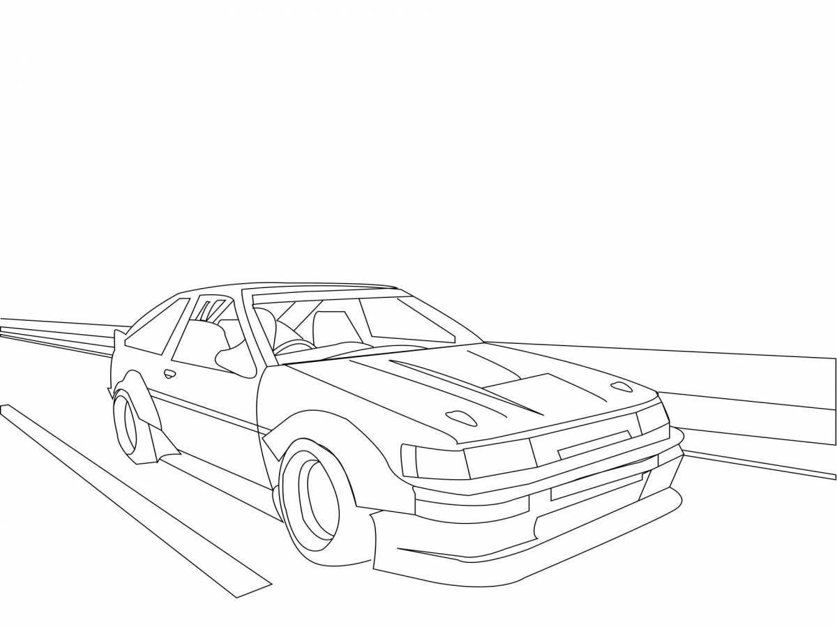 Ae86 colorful coloring page