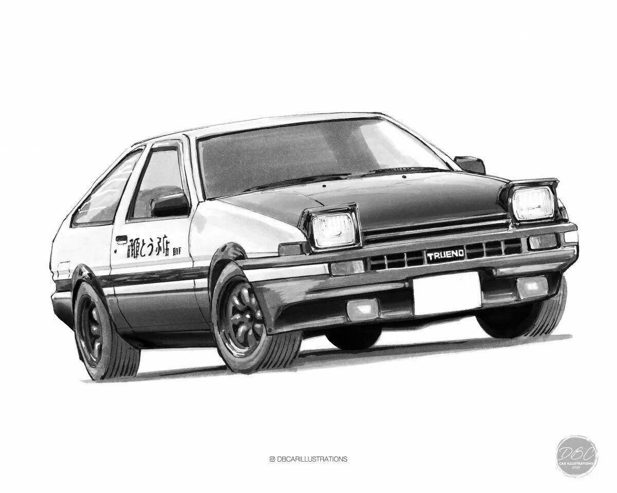 Ae86 bright coloring page