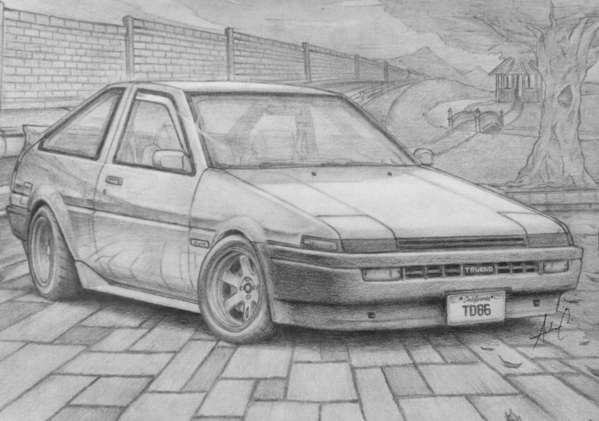 Живая страница раскраски ae86