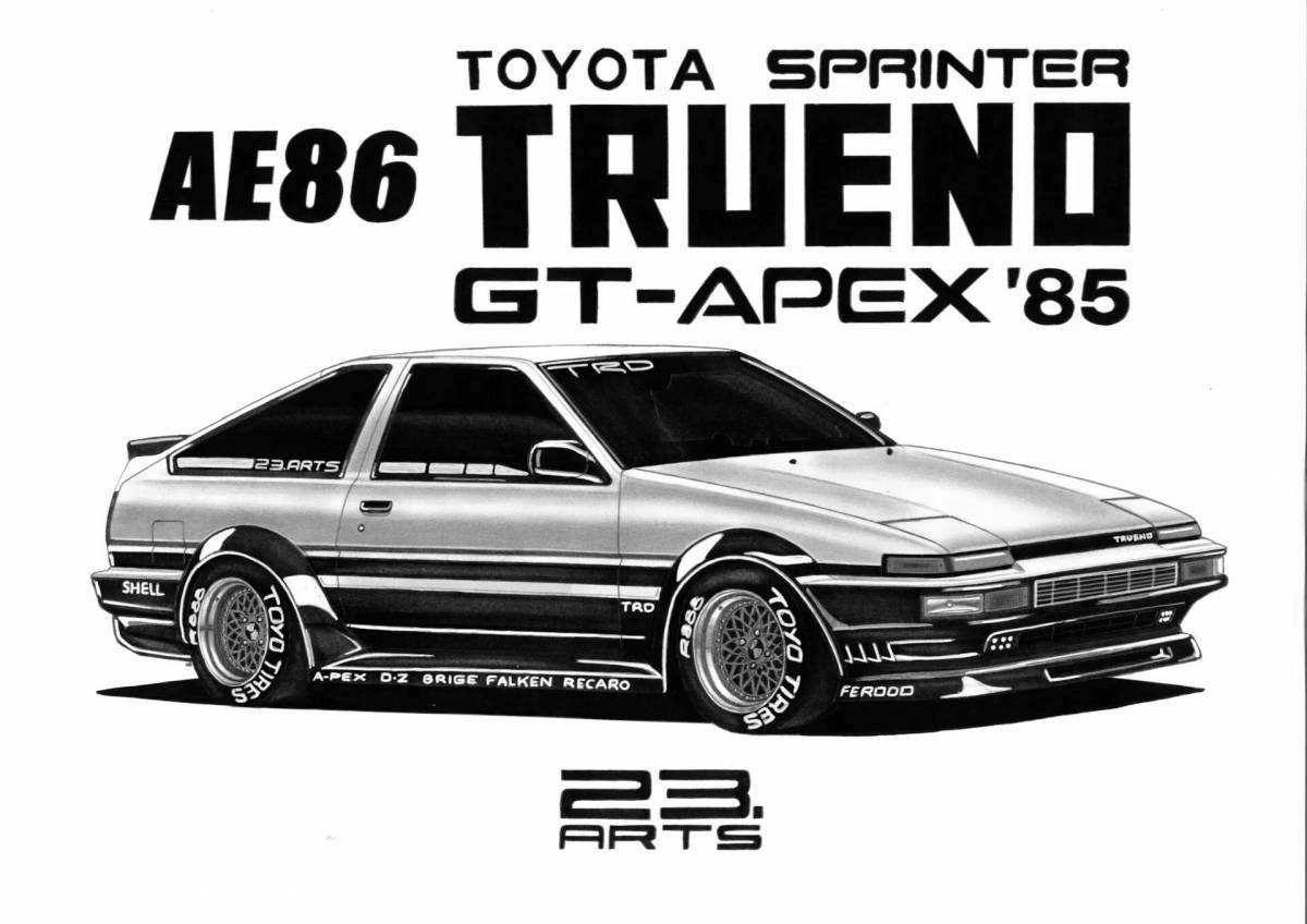 Dynamic ae86 coloring page