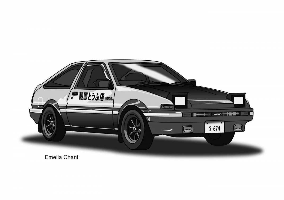 Coloring glowing ae86