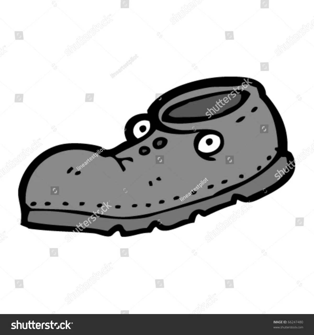 Playful galoshes coloring page