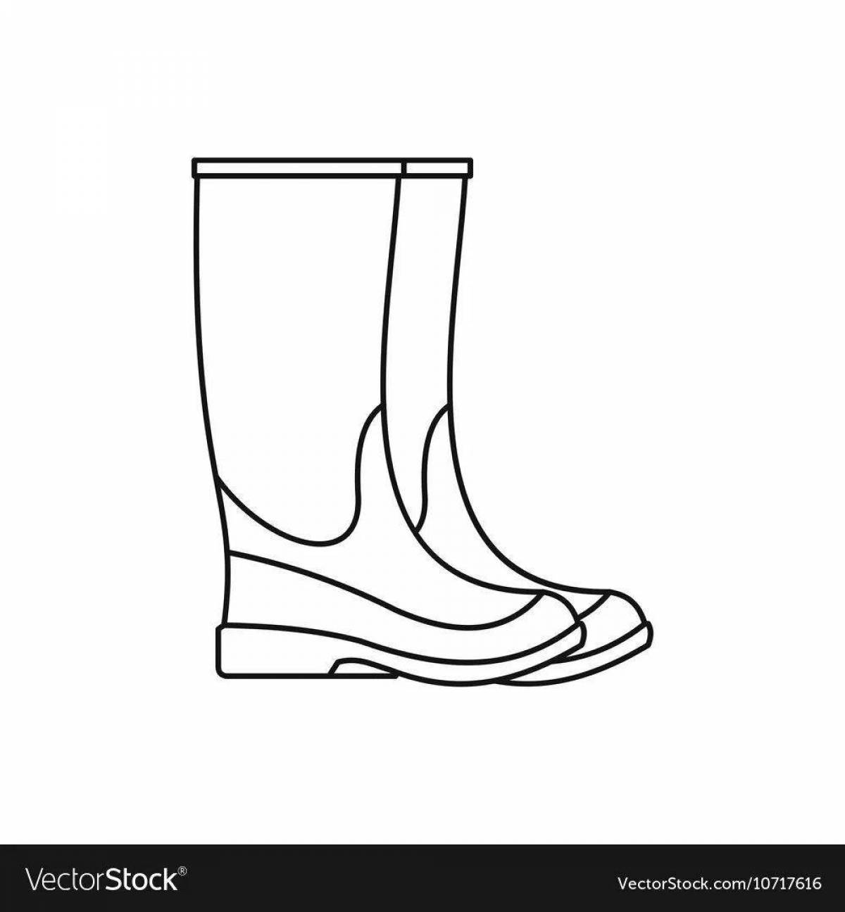 Attractive galoshes coloring pages