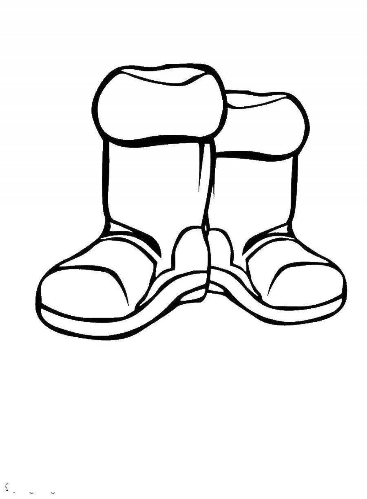 Coloring luminous galoshes