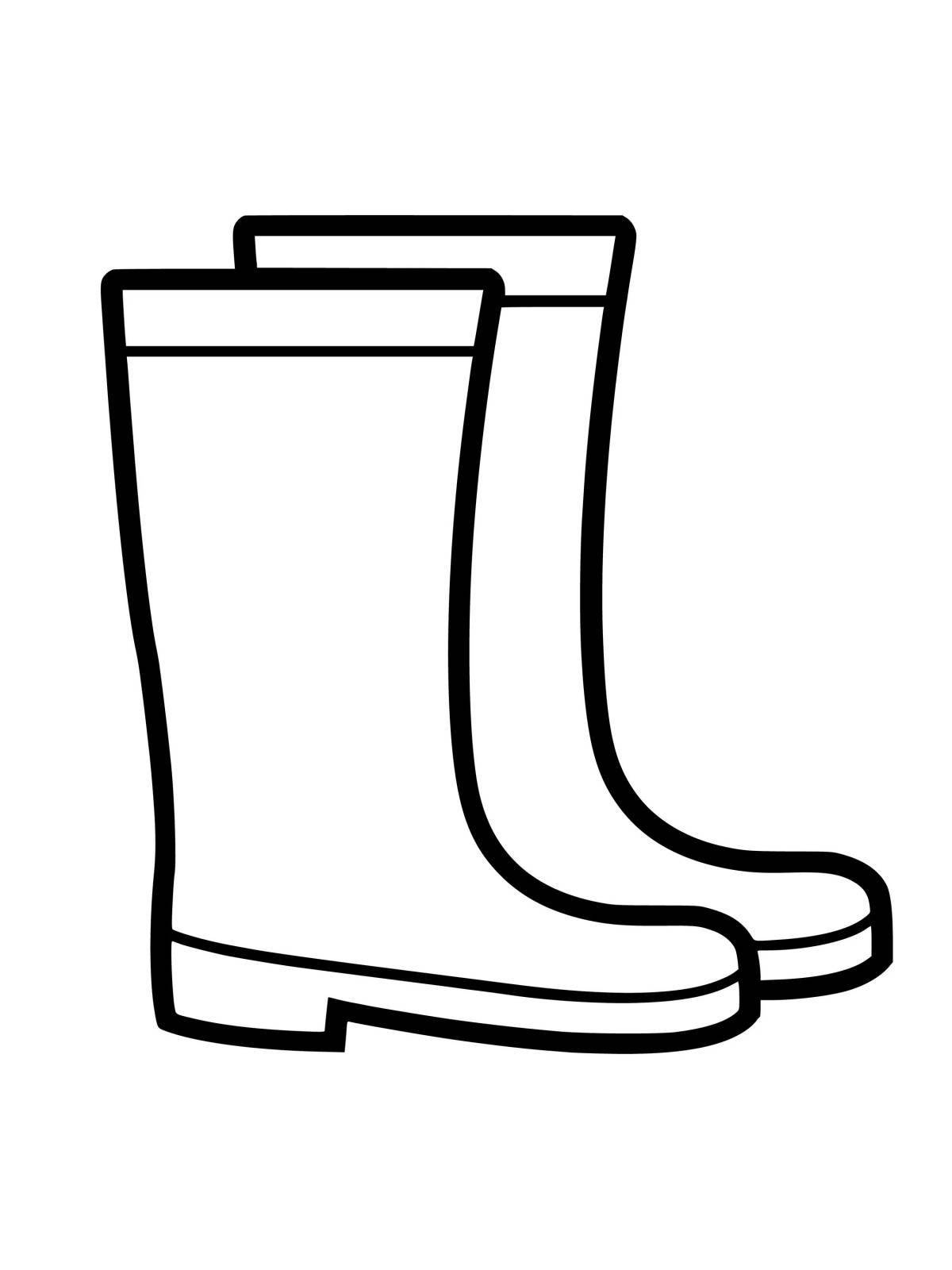 Coloring page charming galoshes