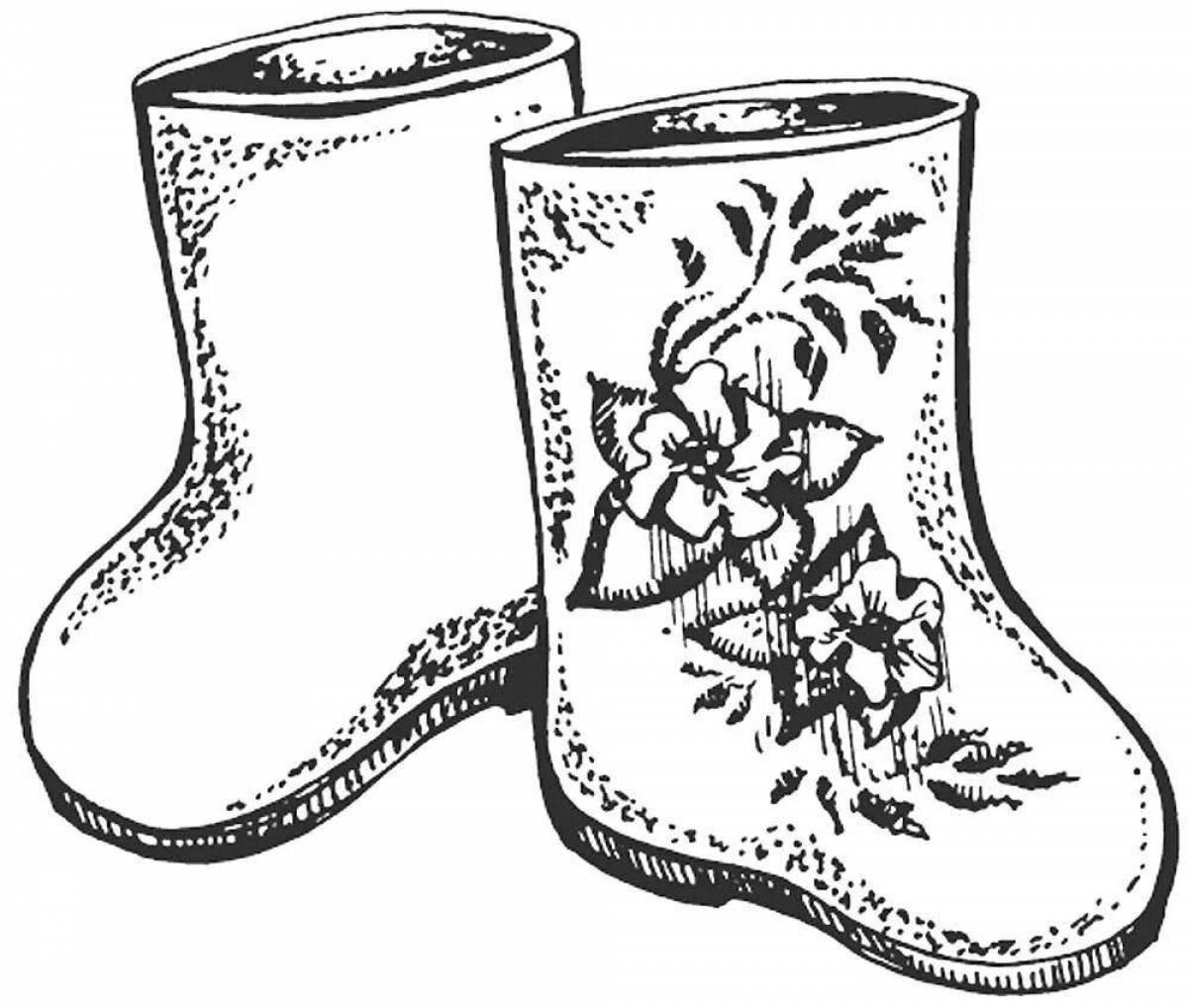 Coloring page delightful galoshes