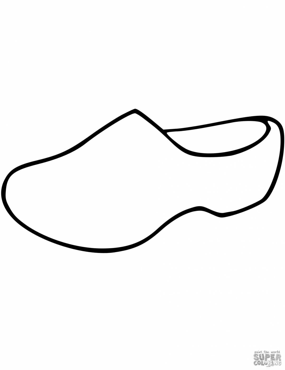 Coloring page fancy galoshes