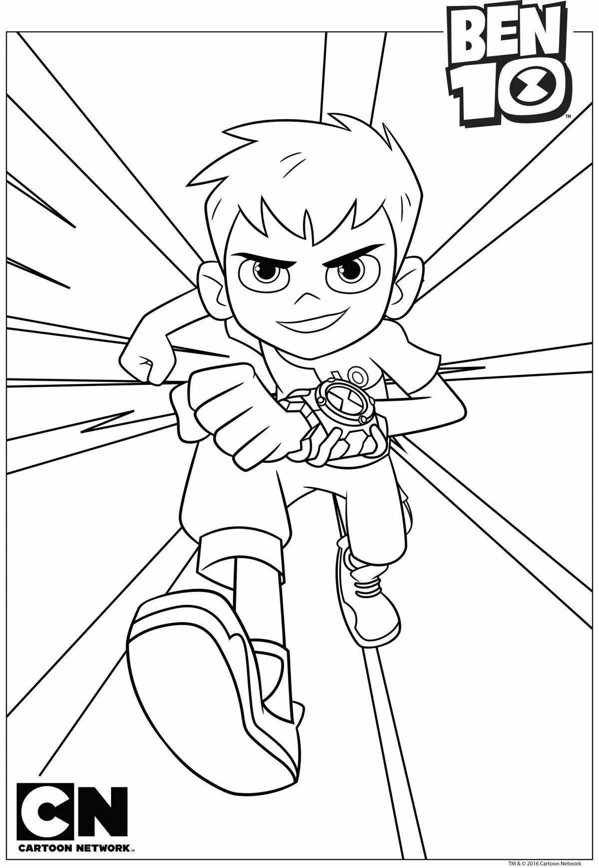 Playful omnitrix coloring page