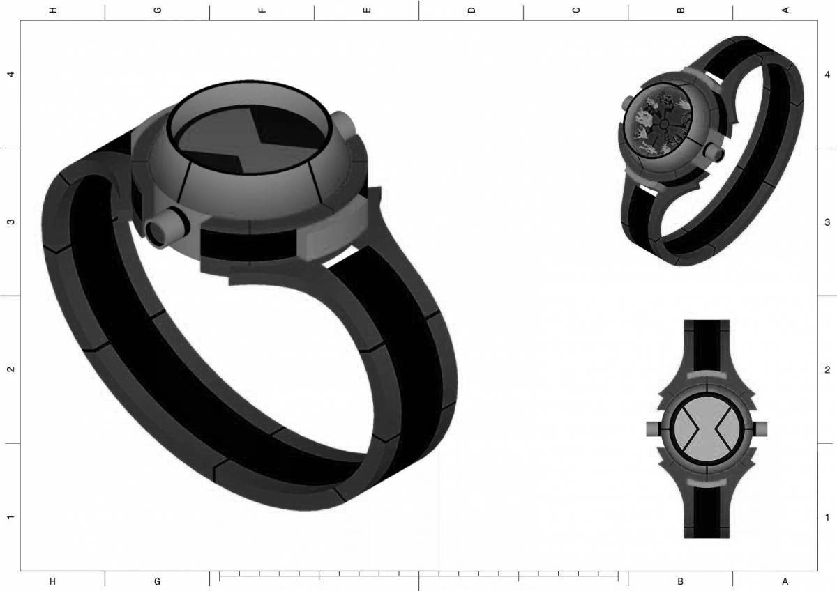 Magic omnitrix coloring book