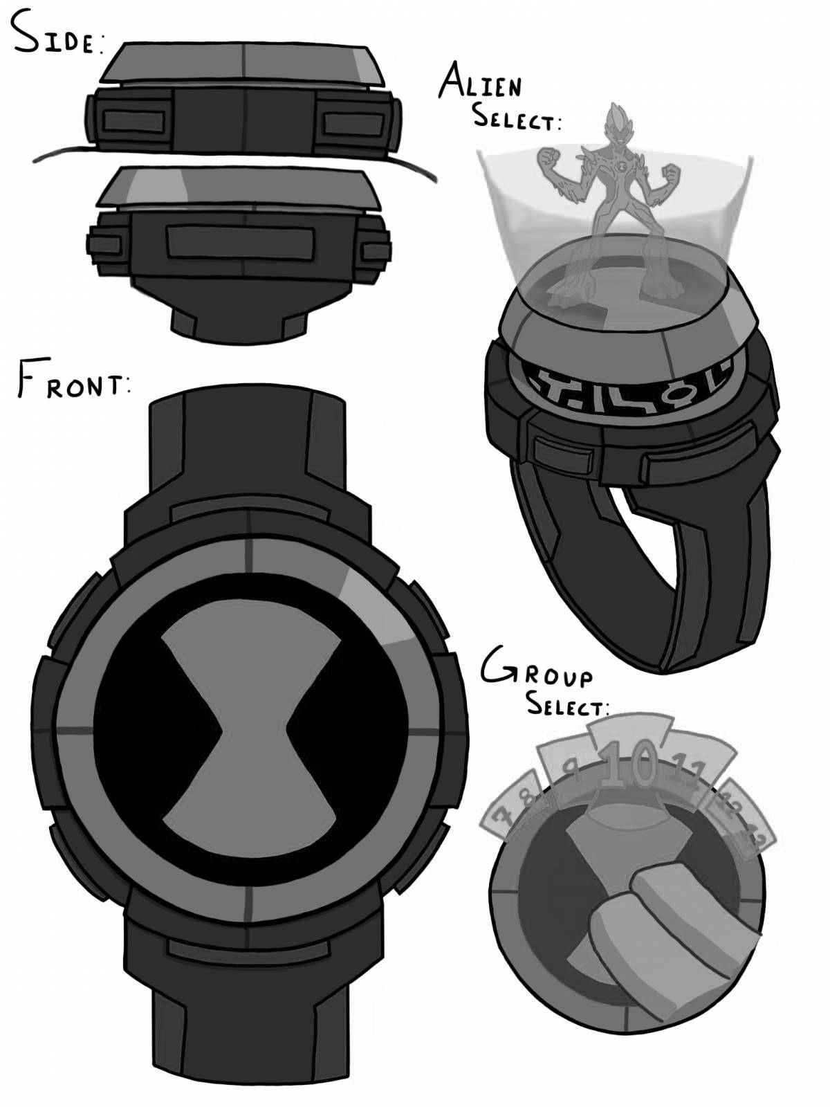 Fairy omnitrix coloring page