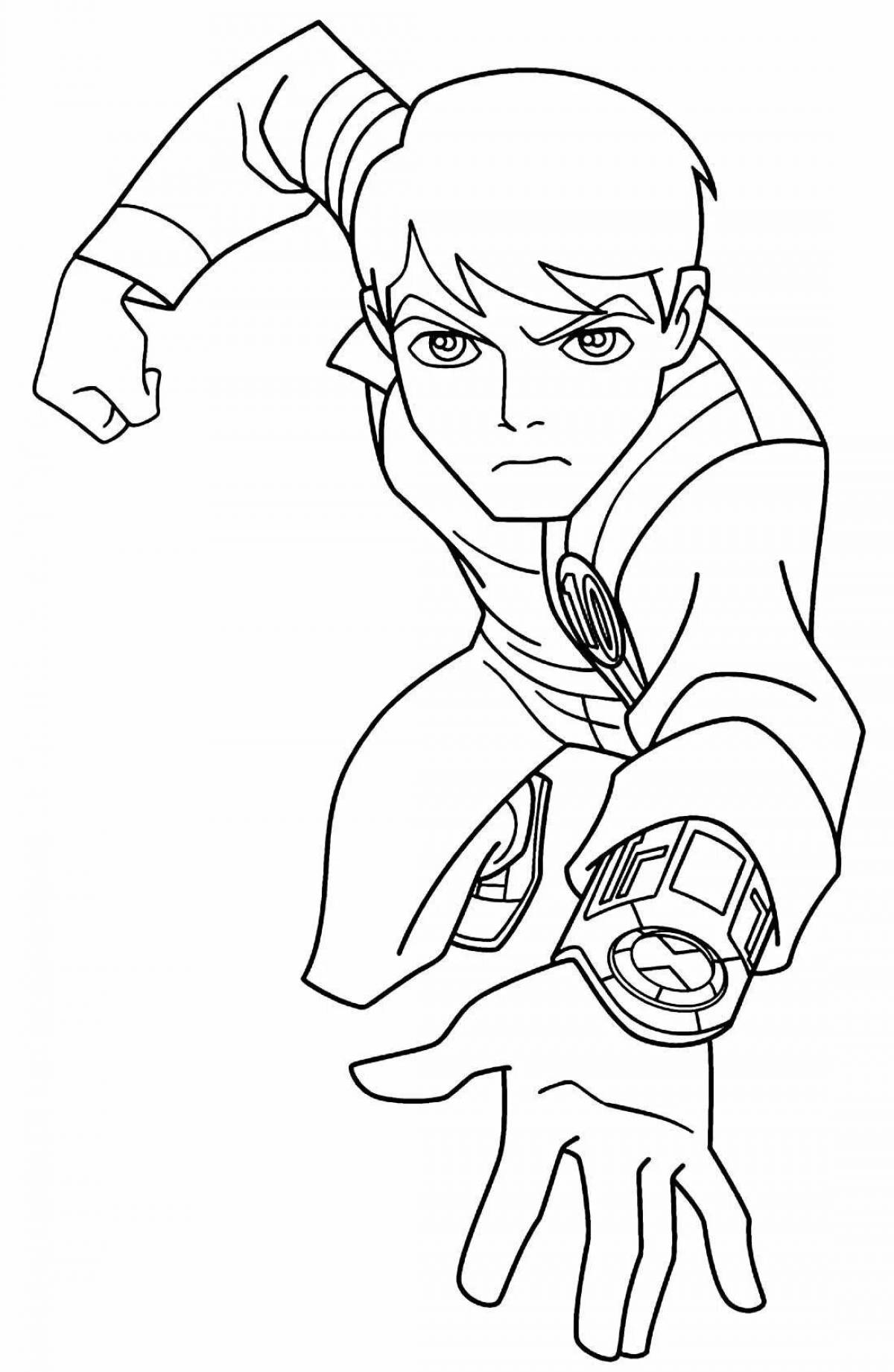 Amazing omnitrix coloring page