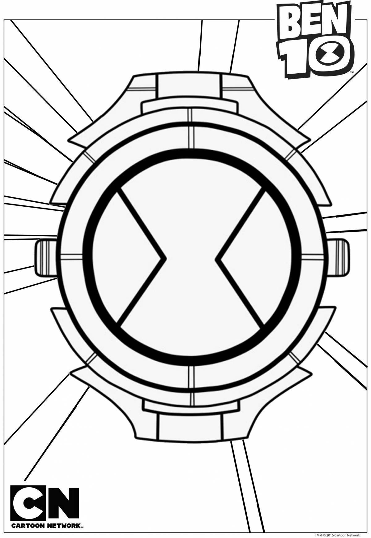 Amazing omnitrix coloring page