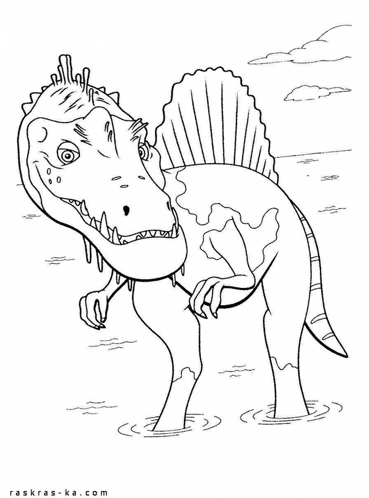 Coloring page playful trubosaurus