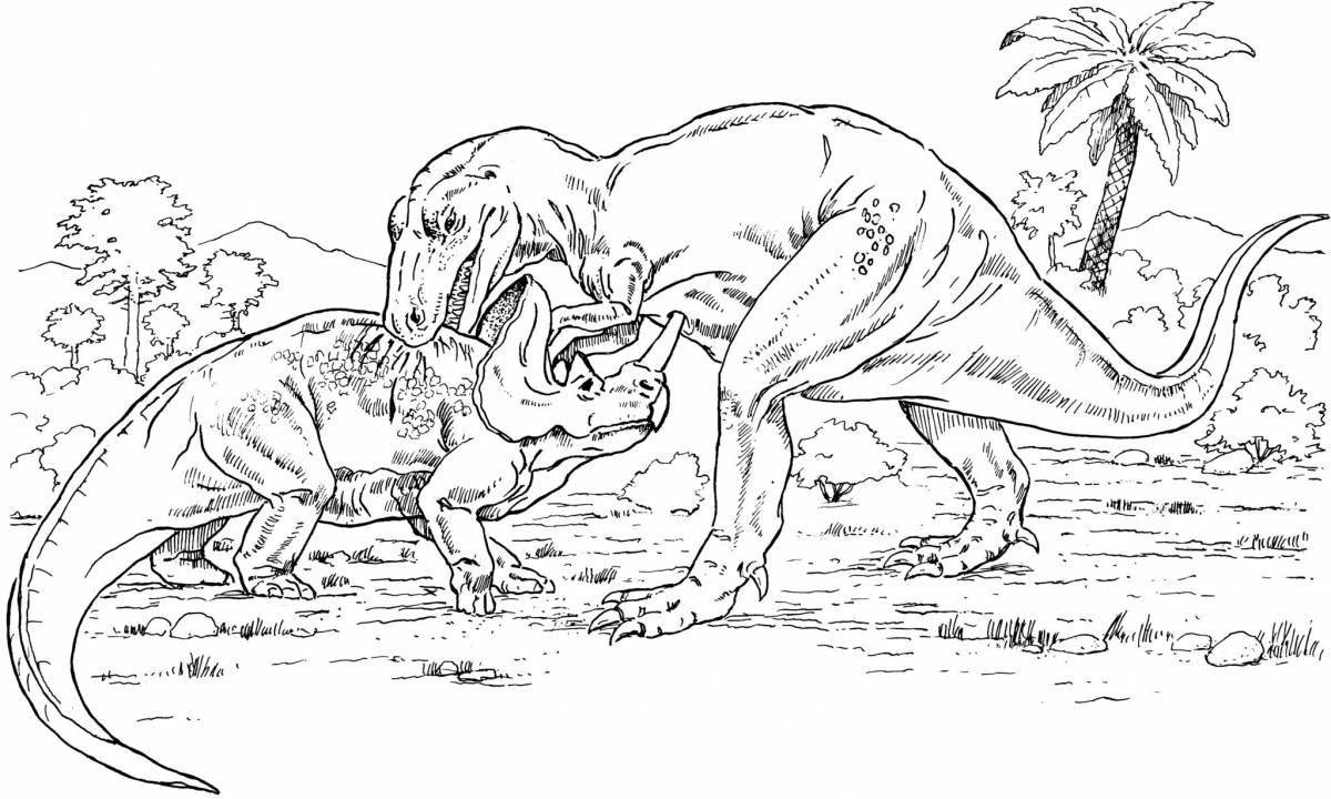Раскраска сказочные трубозавры