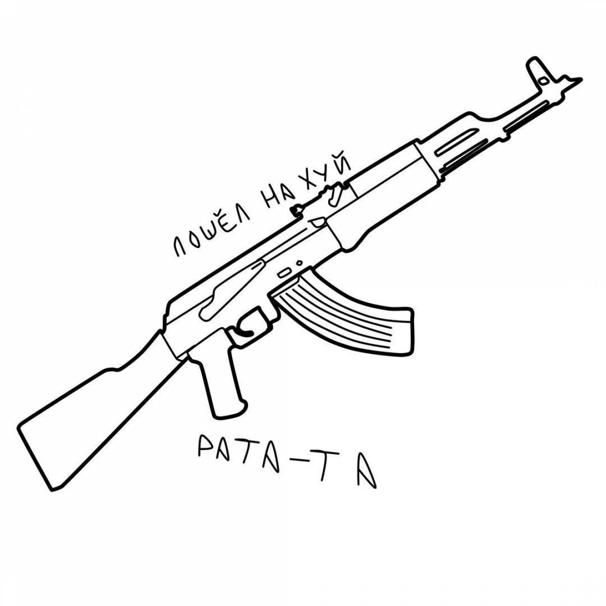 Akm bright coloring page