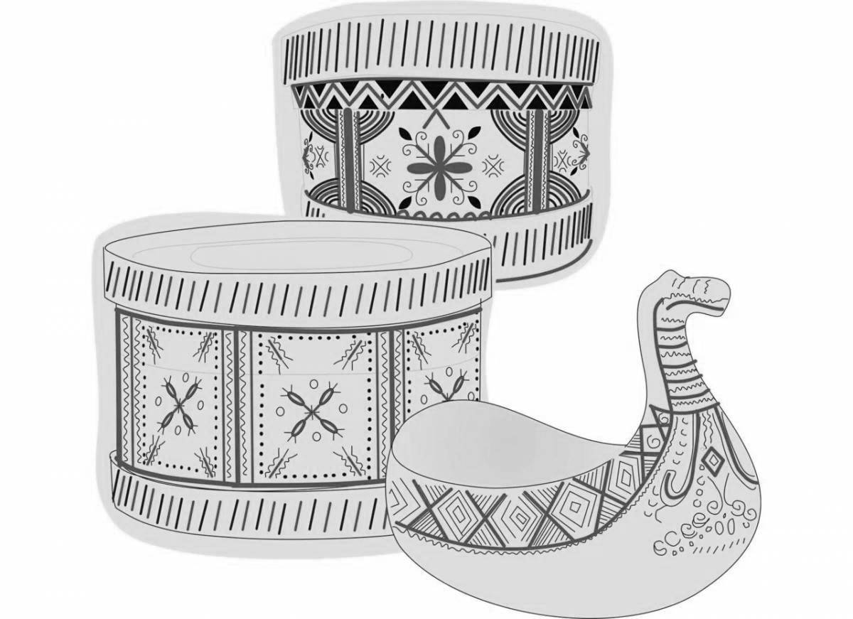 Photo Bright wood chip coloring page