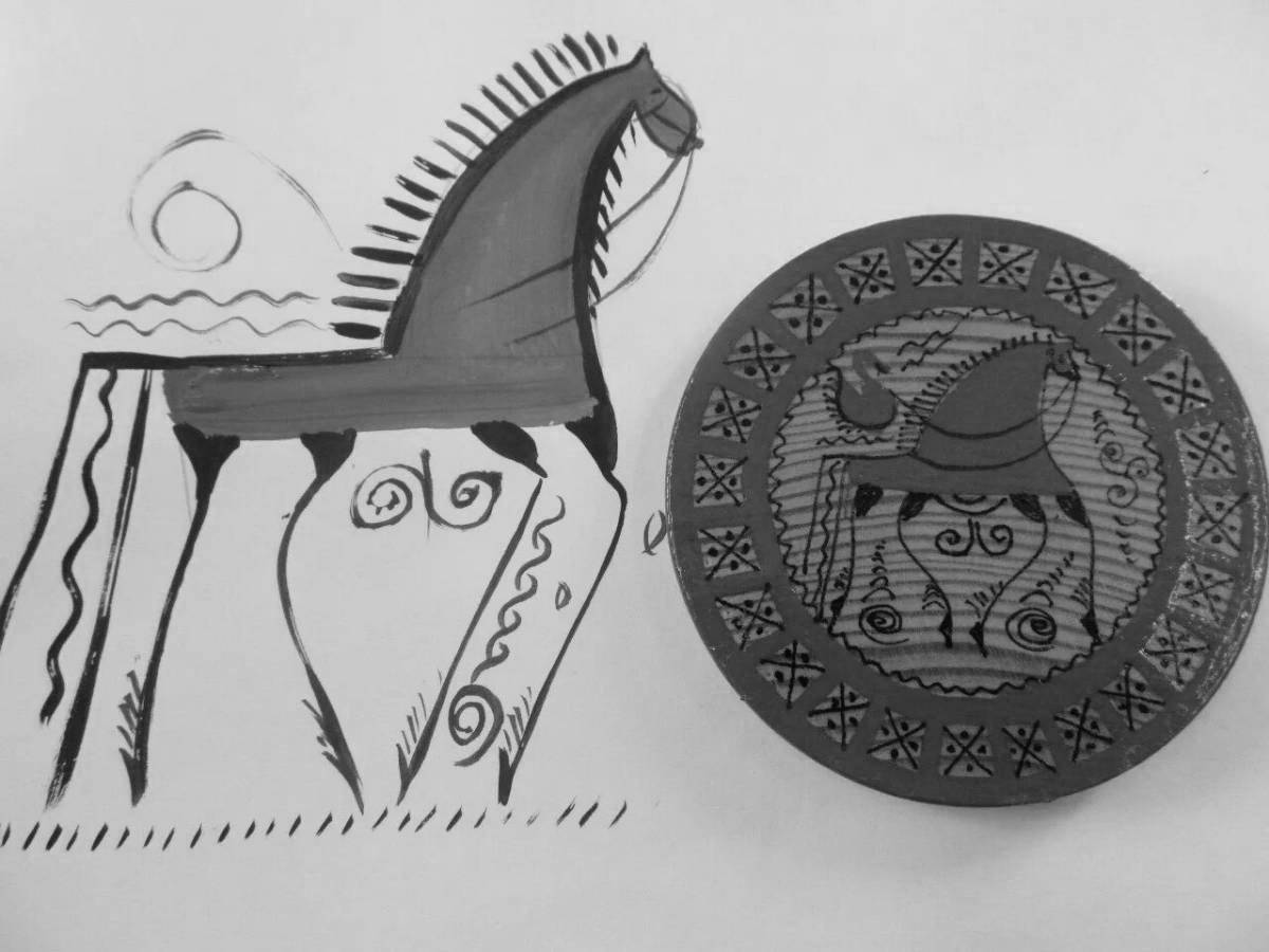 Photo Fun wood chip coloring page