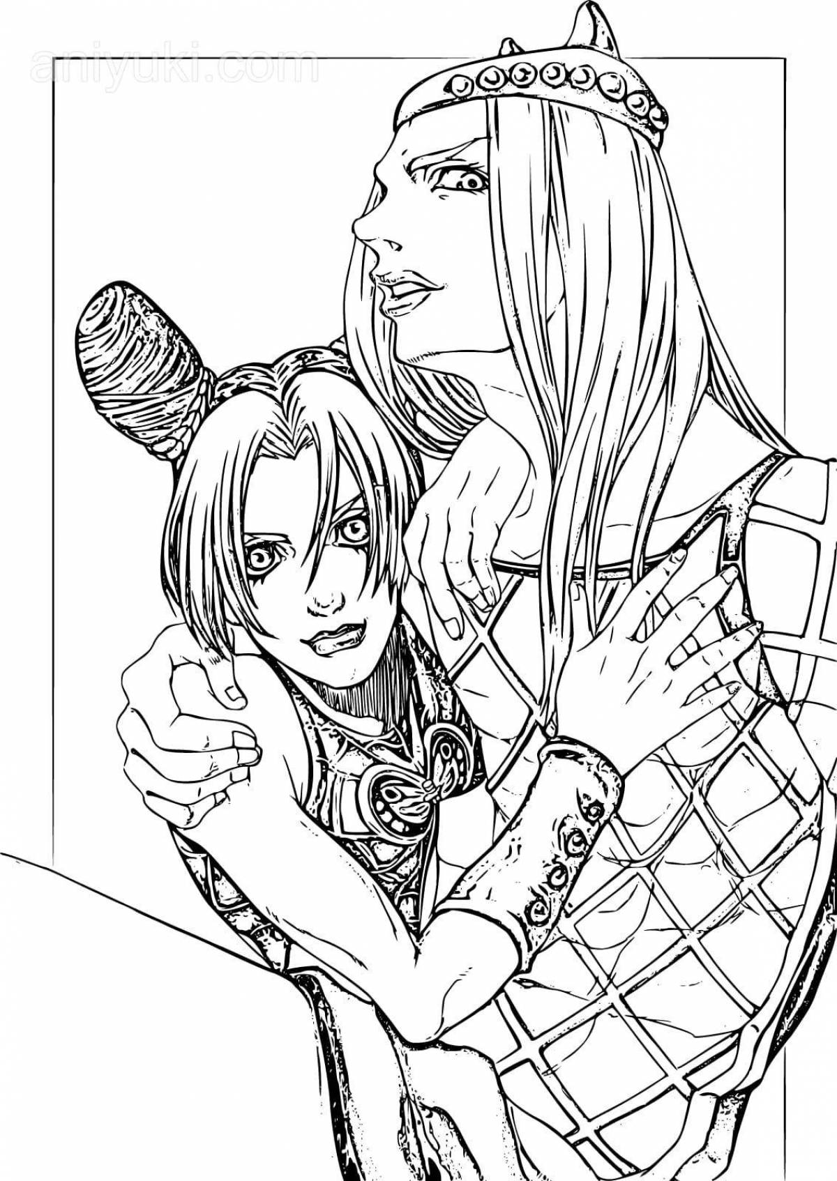 Раскраска сияющая джолин