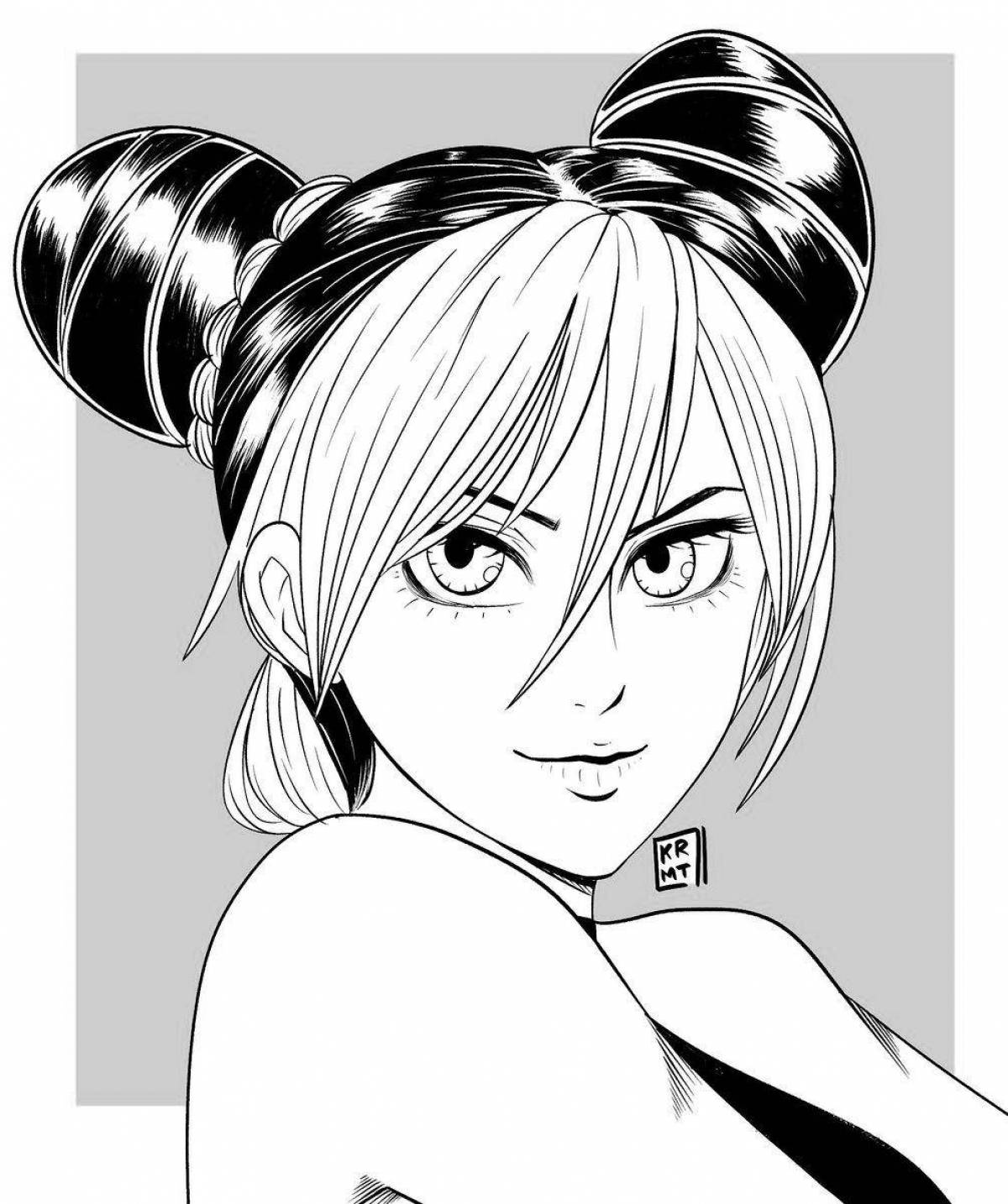 Буйная джолин раскраска