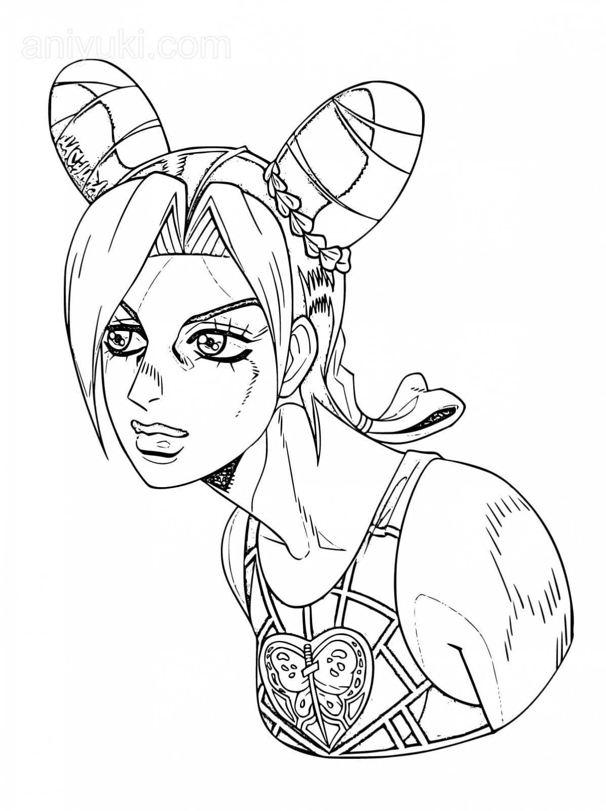 Анимированная страница раскраски джолин