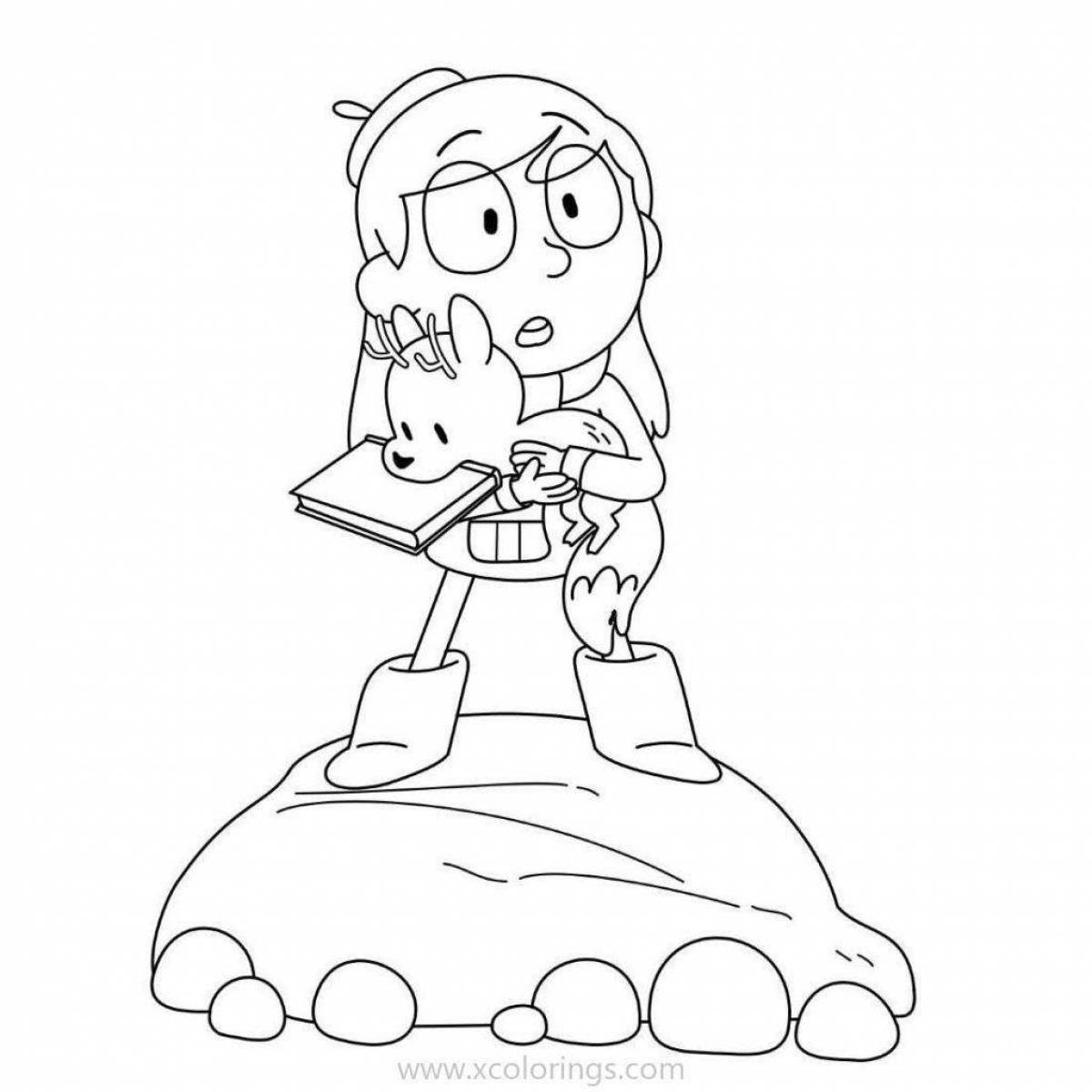 Hilda colorful coloring page