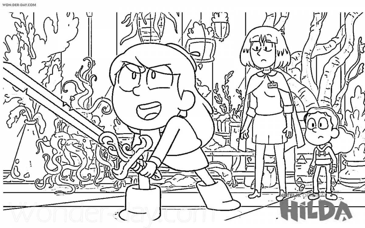 Gorgeous hilda coloring page