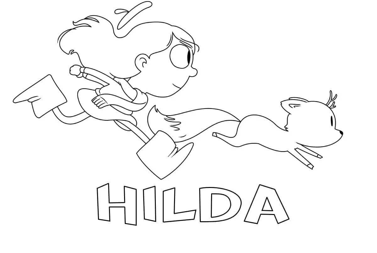 Charming Hilda coloring book