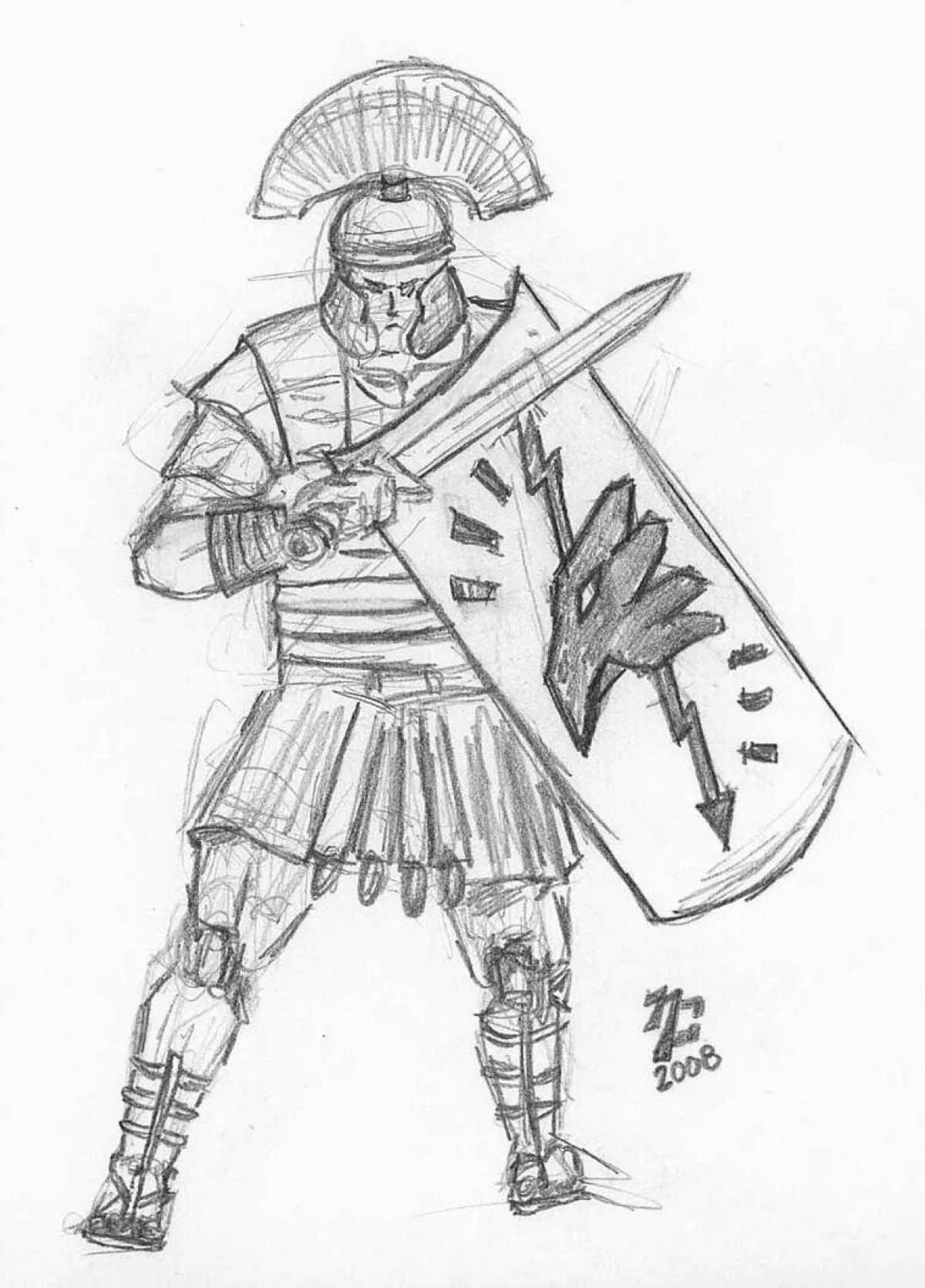 Legionary bright coloring page