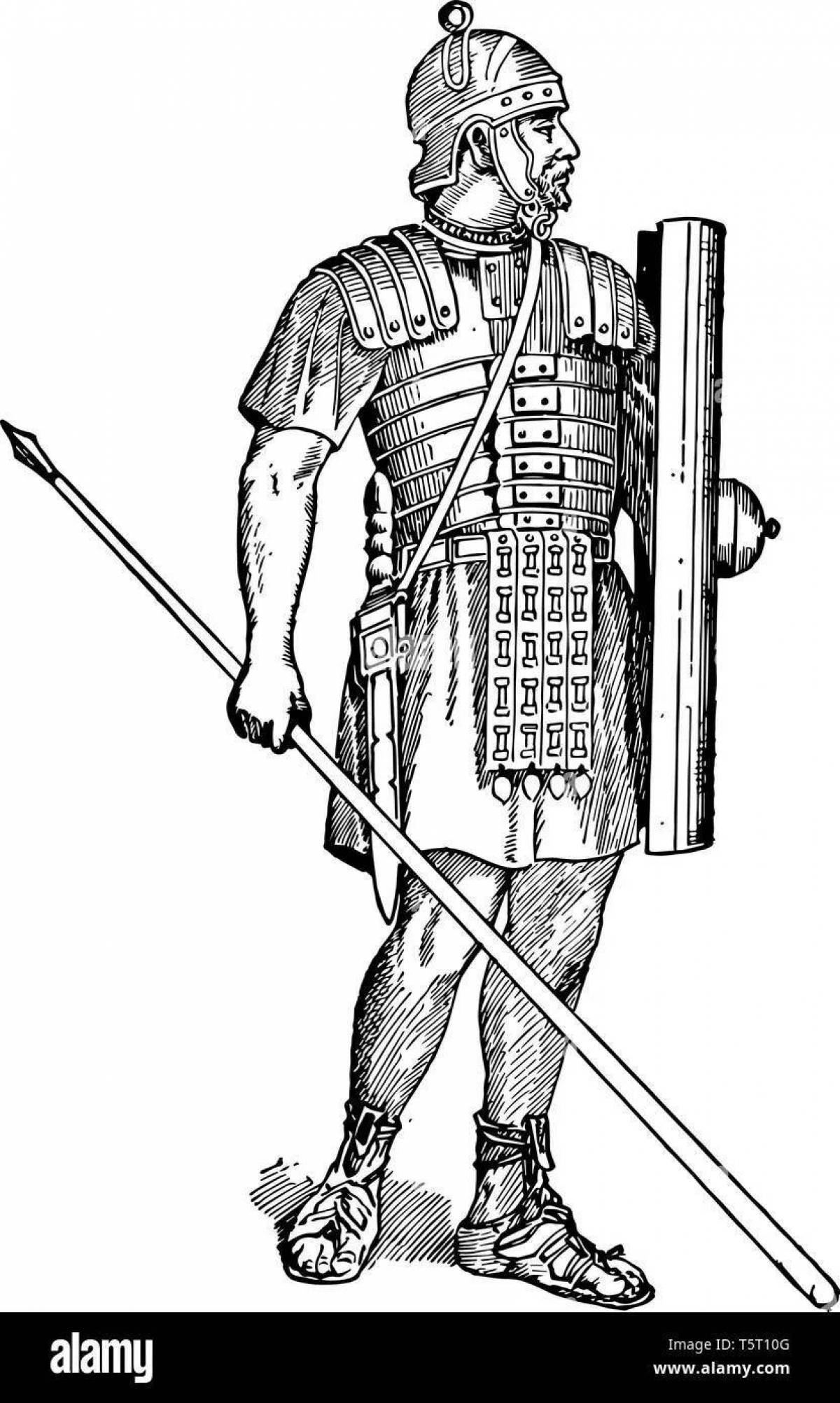 Coloring page bold legionnaire