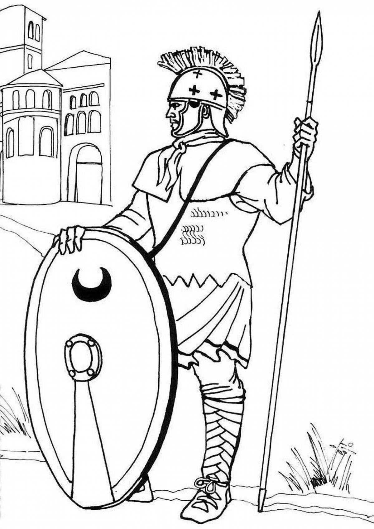 Coloring page glorious legionnaire
