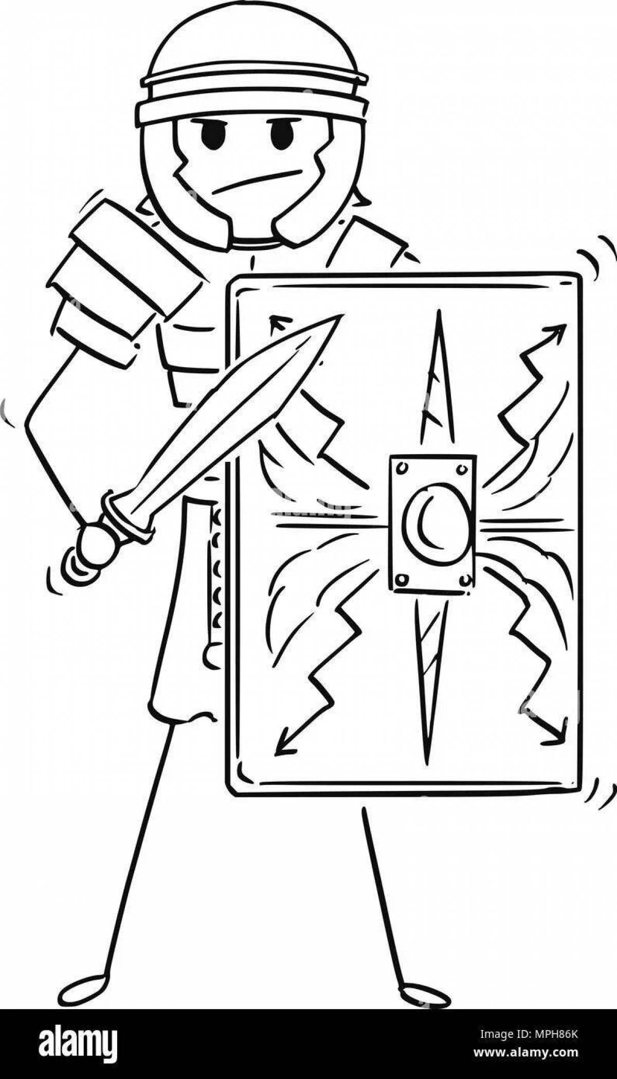 Coloring elegant legionnaire