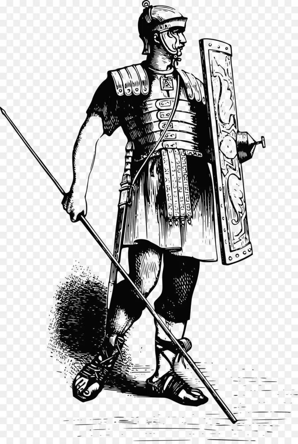 Coloring page graceful legionnaire