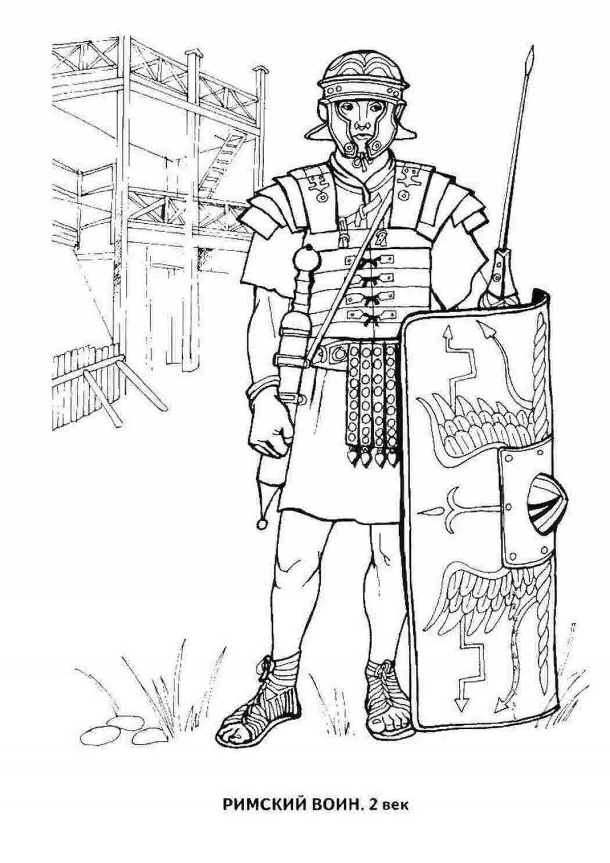 Coloring page charming legionnaire