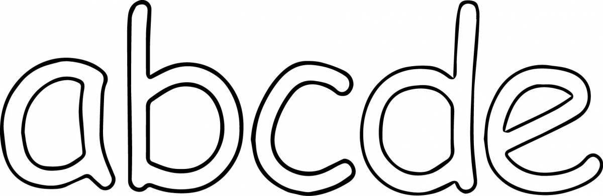Colorful abcd coloring page