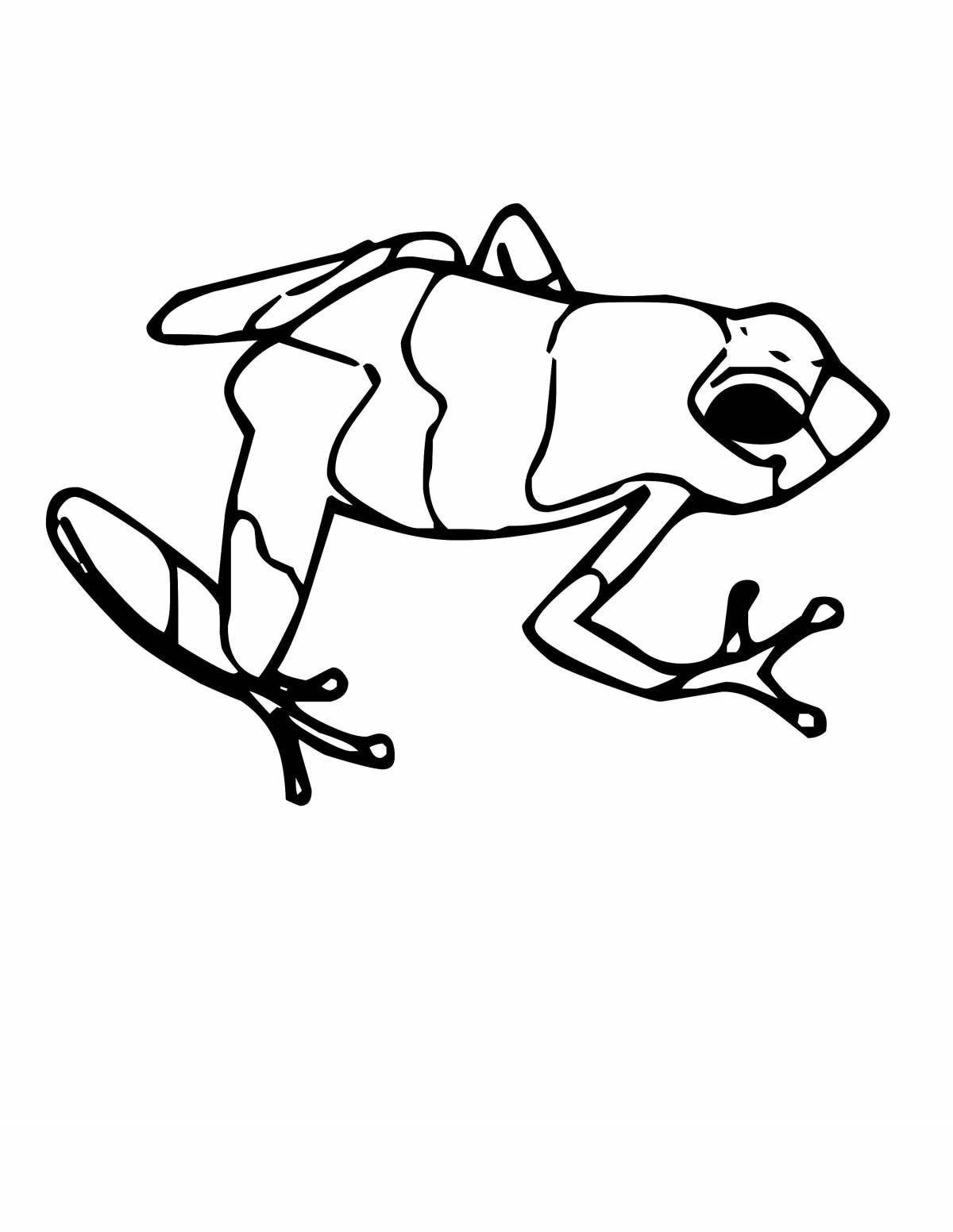 Блестящая раскраска лягушка-дротик