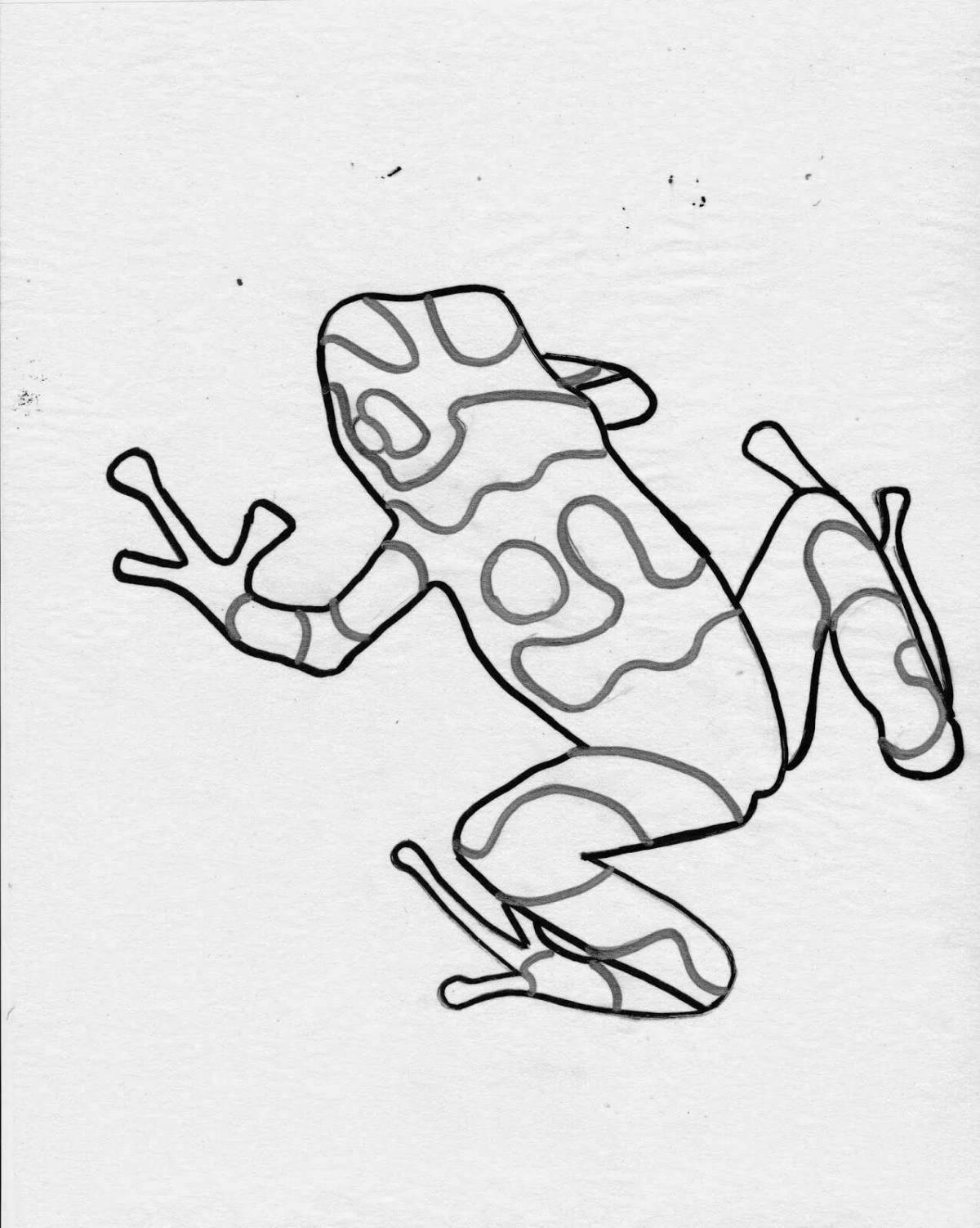 Изысканная раскраска лягушка-дротик