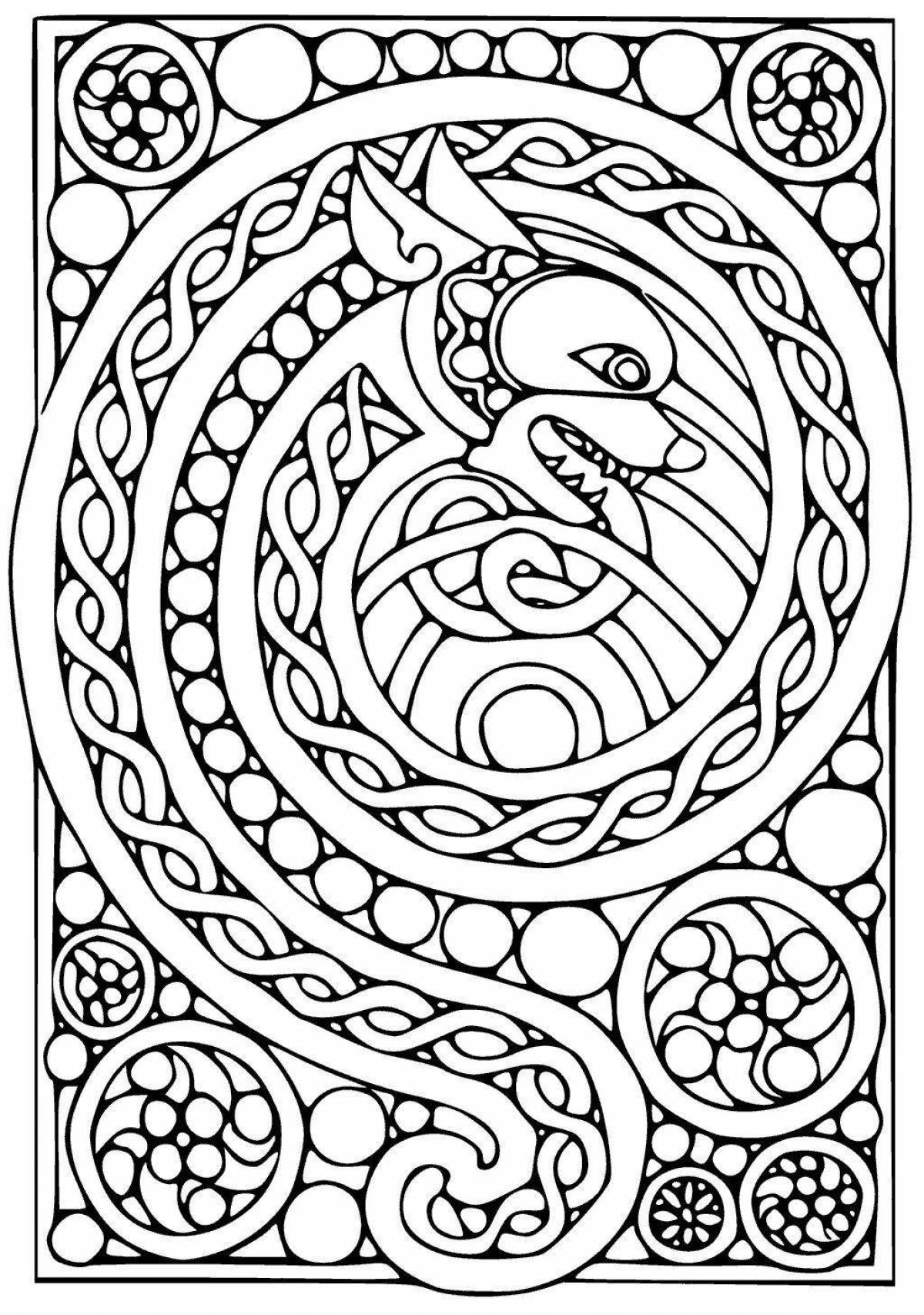 Fat tiles for coloring pages