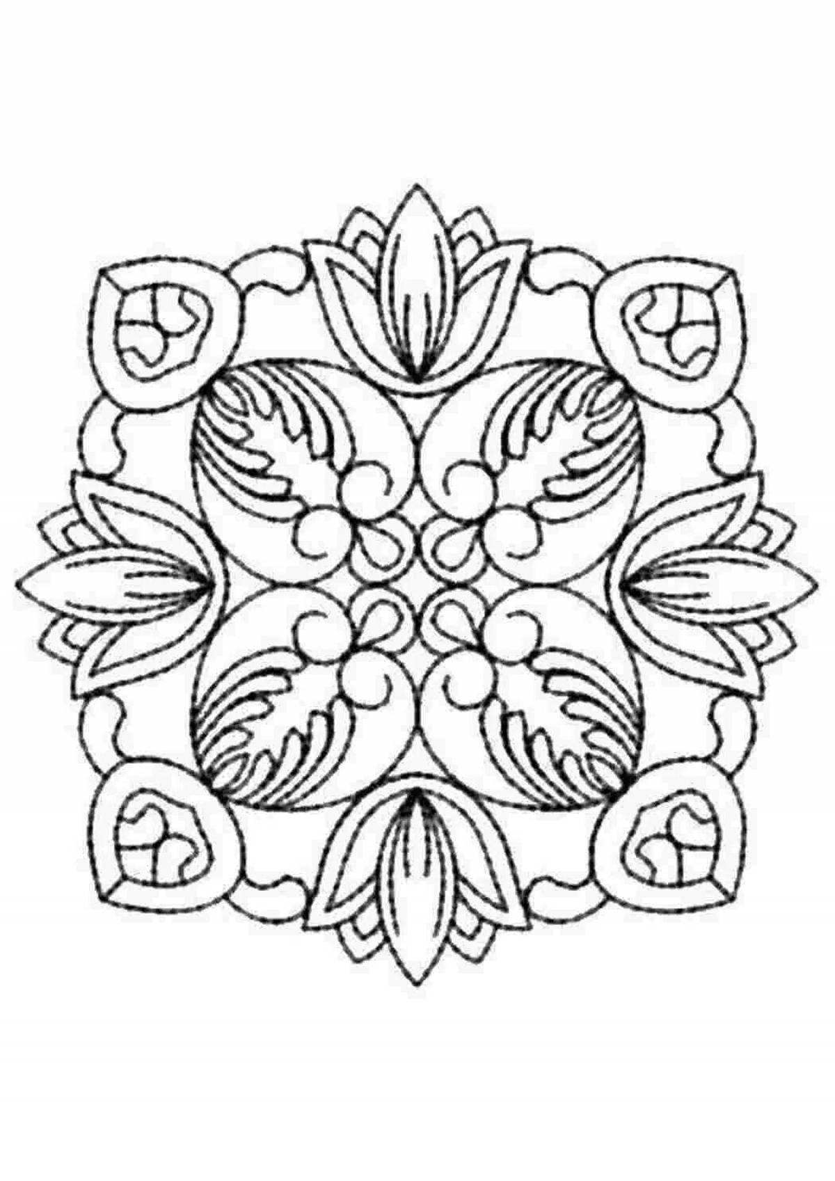 Colored tiles for coloring pages