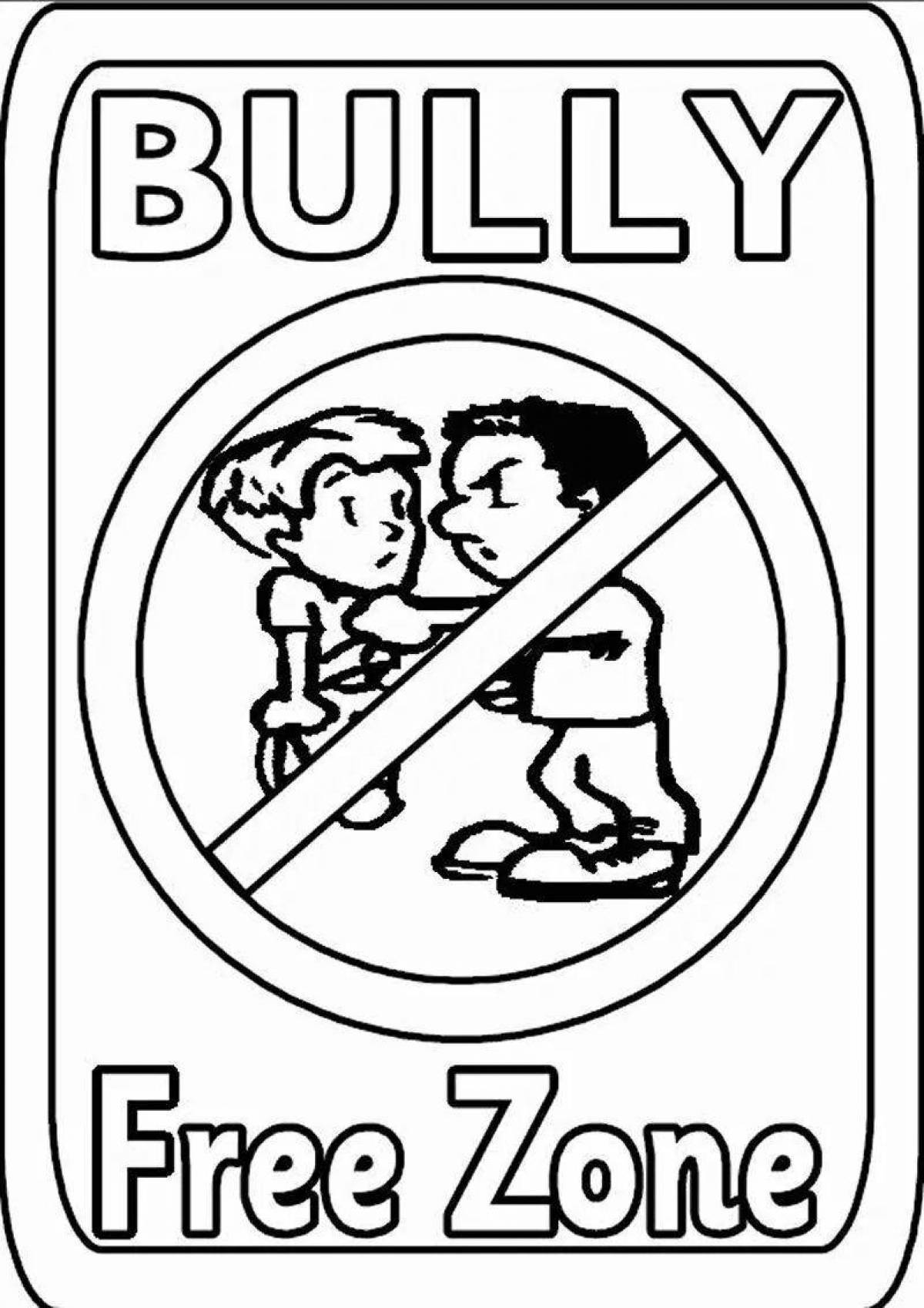 Stimulating bullying coloring pages