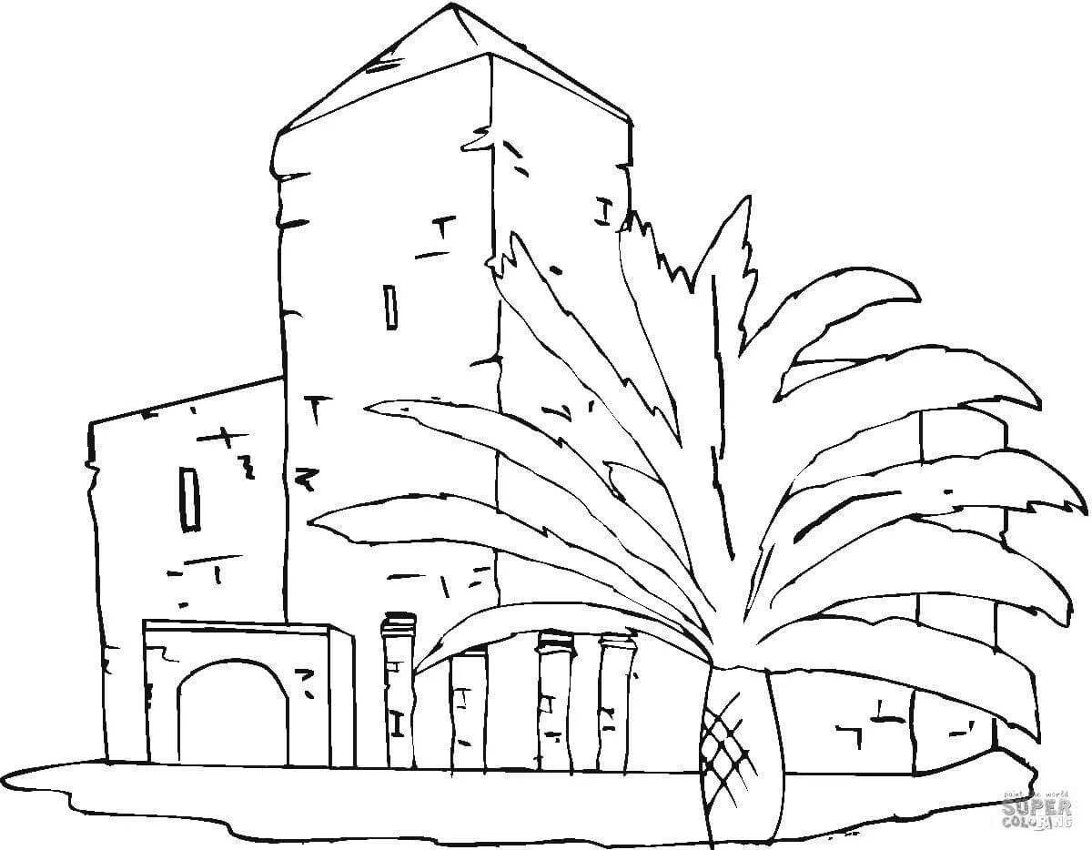 Раскраска Раскраска «спокойная вилла»