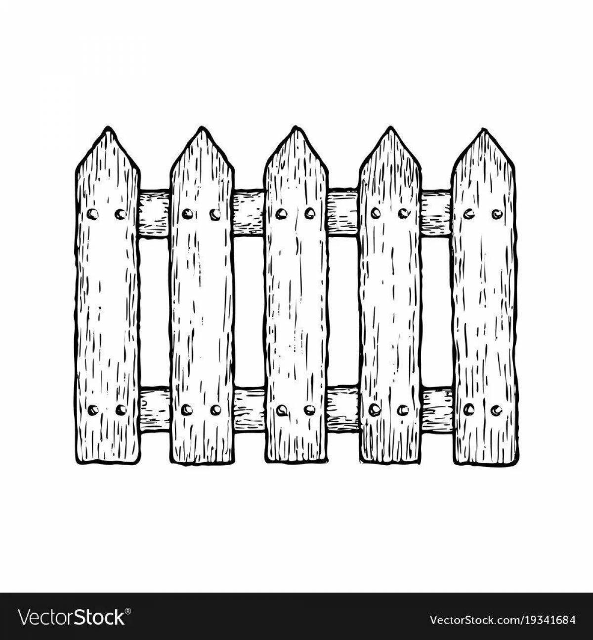 Majestic fence coloring page